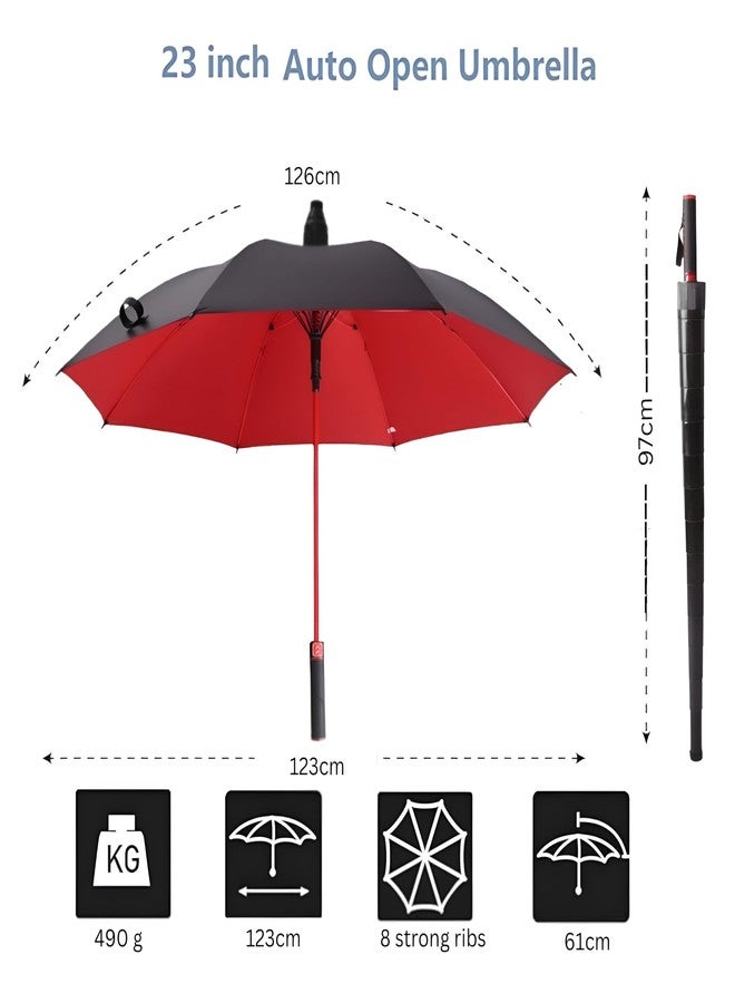 REMICH Auto Open Extra Large Golf Umbrella - Umbrella with Waterproof Telescopic Cover - Heavy Duty Blocking rain - wind & UV Rays from the Sun - High-Density Fabric Big Umbrella for Men & Women - Image 5
